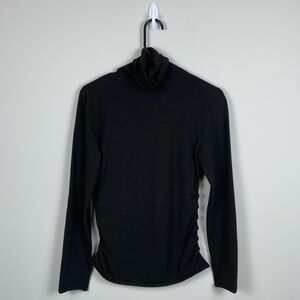 Theory Brown Ruched Turtleneck
